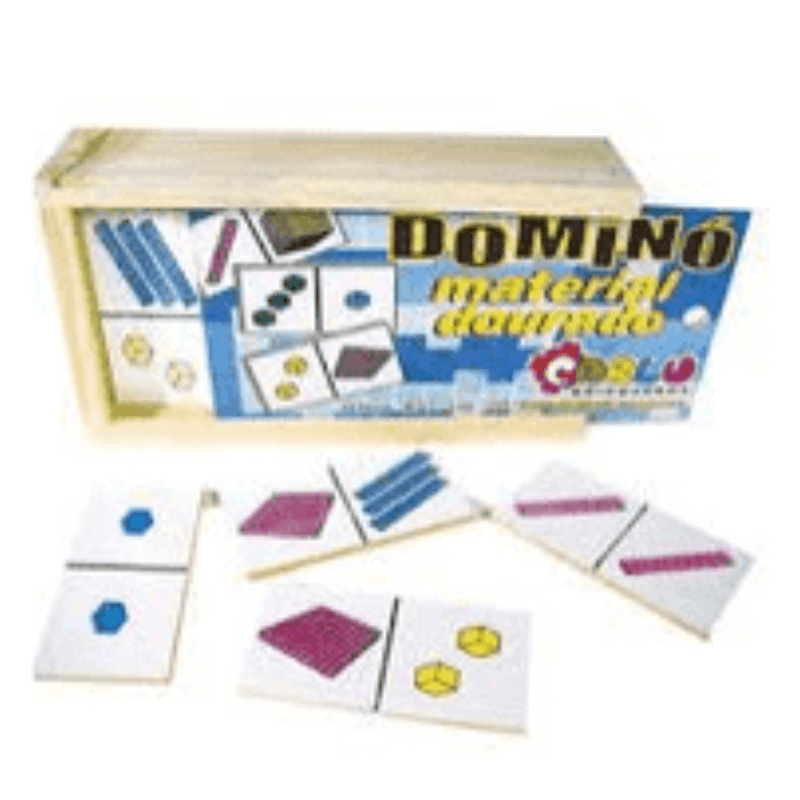 Dominó Jogo Educativo Pedagógico Matemático Adição 28pcs Mdf