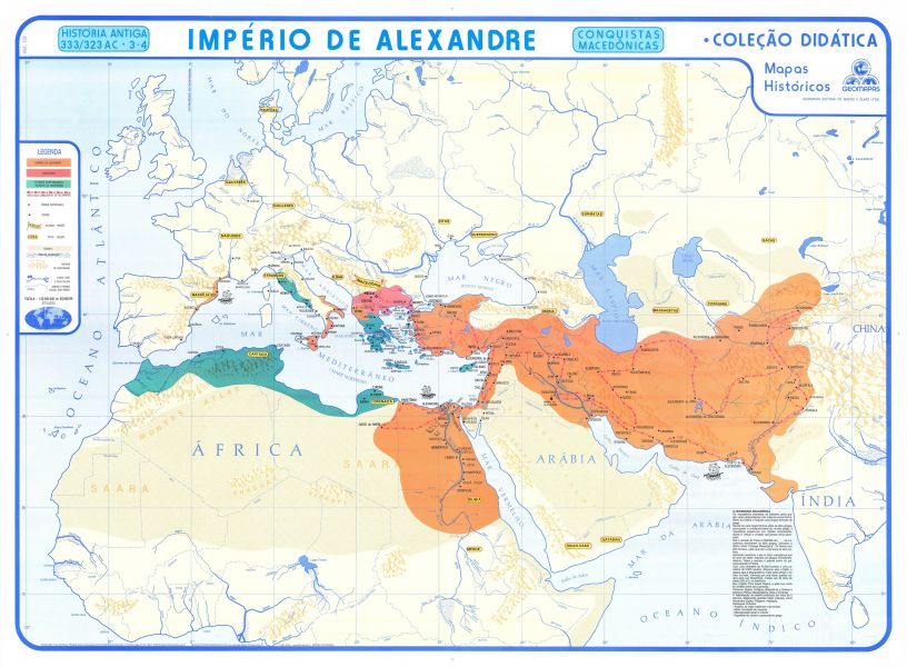 Mapa Império De Alexandre Império Macedônia Lojaapoio