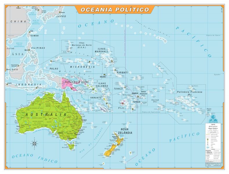 Mapa Oceania Político Lojaapoio 2538