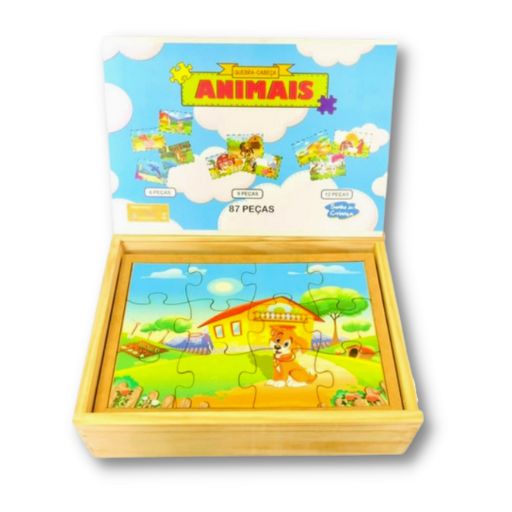 Kit Com 4 Quebra Cabeça De Animais Mdf Pedagógico Kids em Promoção na  Americanas